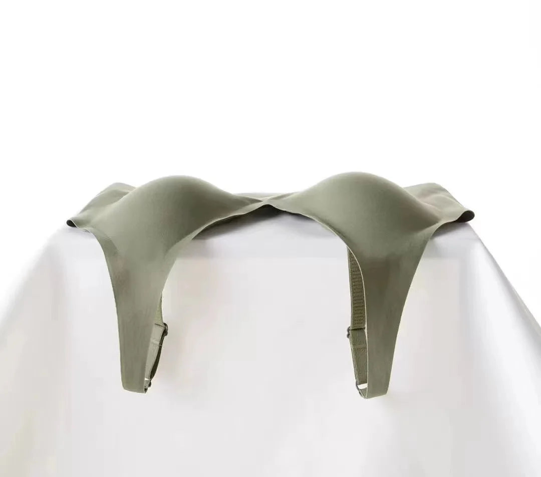Seamless V-neck Adjustable Comfort Bra