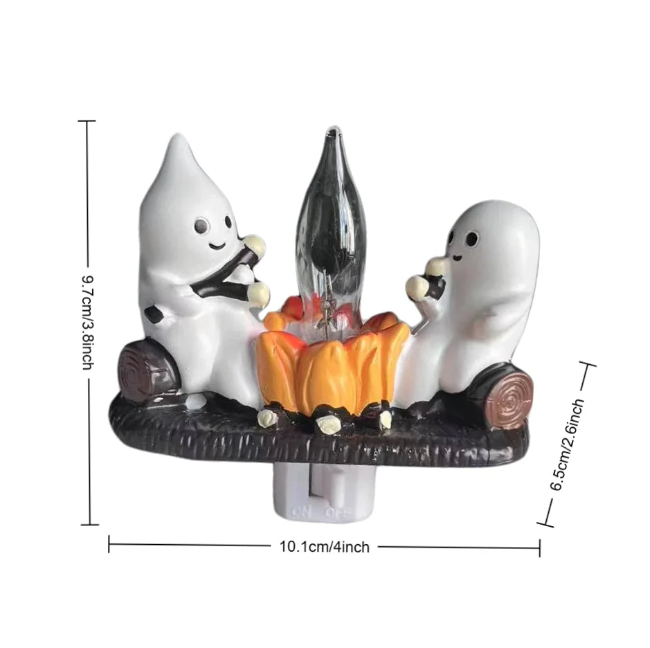 Halloween Ghost Light Statue – Cute Desktop Decoration