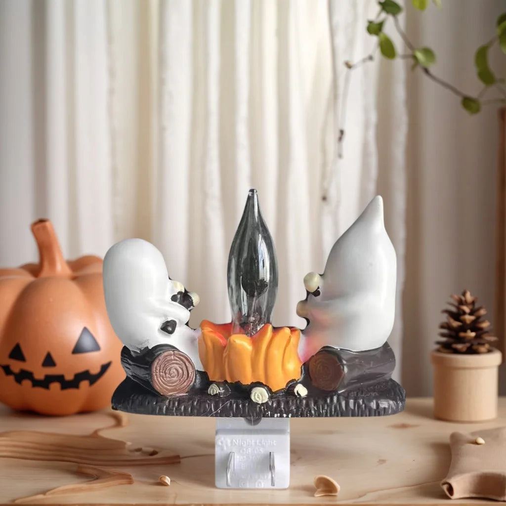 Halloween Ghost Light Statue – Cute Desktop Decoration