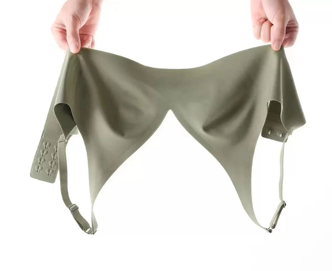 Seamless V-neck Adjustable Comfort Bra