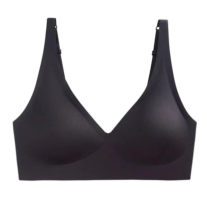 Seamless V-neck Adjustable Comfort Bra