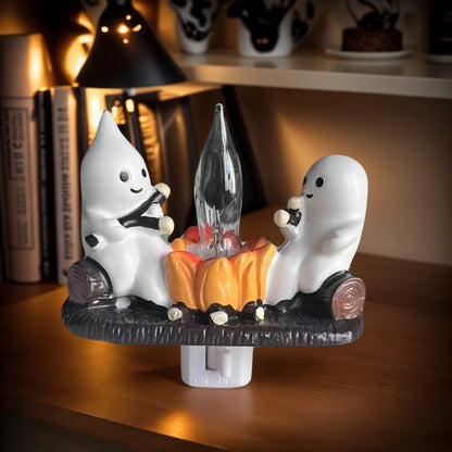 Halloween Ghost Light Statue – Cute Desktop Decoration