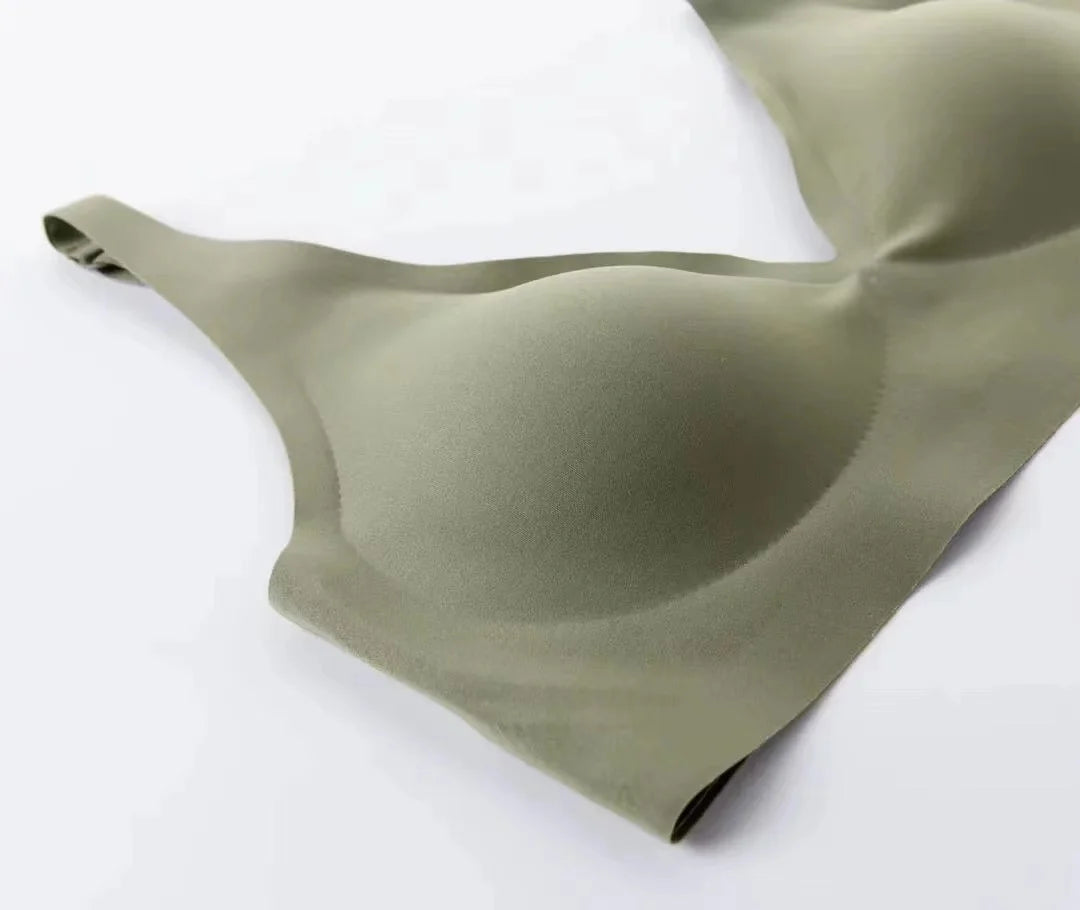 Seamless V-neck Adjustable Comfort Bra