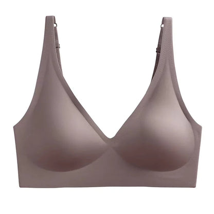 Seamless V-neck Adjustable Comfort Bra