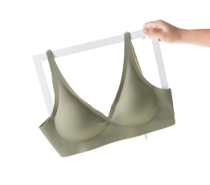 Seamless V-neck Adjustable Comfort Bra