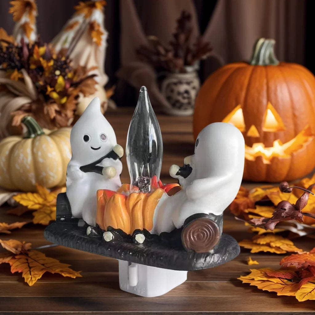 Halloween Ghost Light Statue – Cute Desktop Decoration