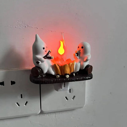 Halloween Ghost Light Statue – Cute Desktop Decoration