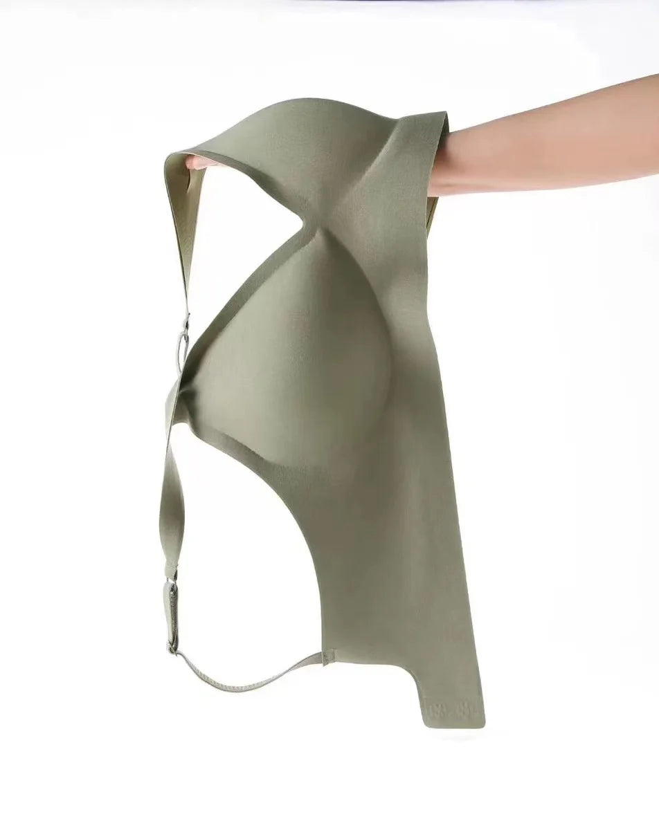 Seamless V-neck Adjustable Comfort Bra