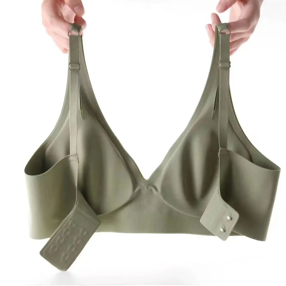 Seamless V-neck Adjustable Comfort Bra